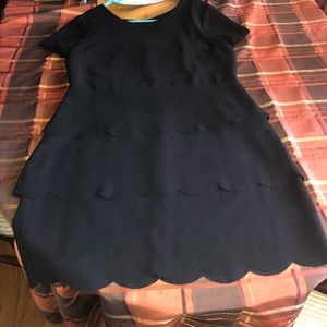 Ann Taylor LOFT: Black Scallop Dress (Petite)